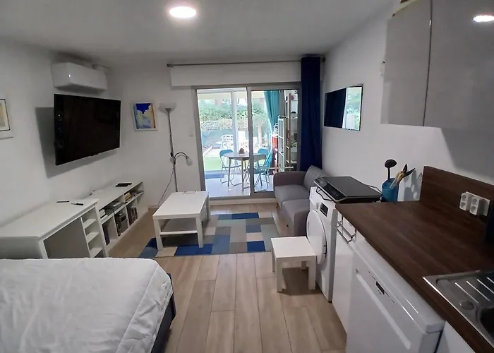 Le Lagos 3 Min Clim Jardin Parking * 생 망드리에 쉬르 메르